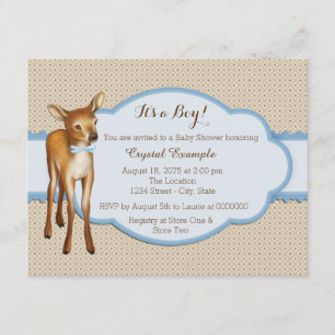 Invitation Baby Shower Cerf