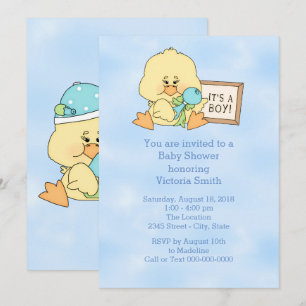 Invitation Baby shower C'est un bébé canard