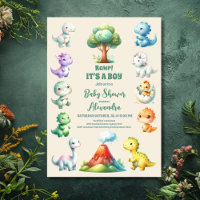 Baby shower "C'est un garçon" de Cute Dinosaur