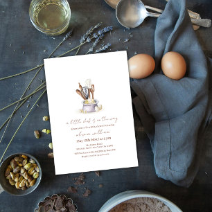 Invitation Baby shower Chef de boulangerie minimaliste Boho