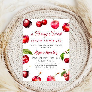 Invitation Baby shower Cherry Heart