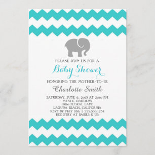 Invitation Baby shower Chevron