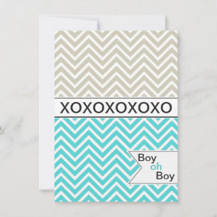 Invitation Baby shower Chevron XOXO tendance ~ Gar
