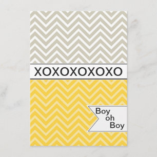 Invitation Baby shower Chevron XOXO tendance ~ Gar