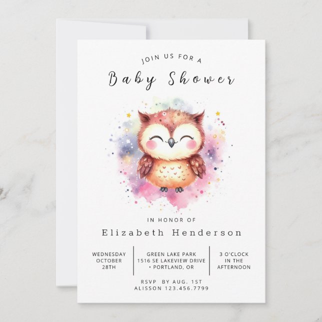 Invitation Baby shower Chic à puces imprimables (Devant)