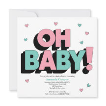 Invitation Baby shower chic et joueuse - Oh Baby