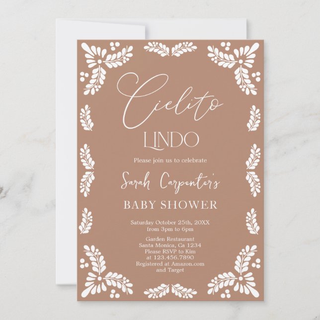 Invitation Baby shower Cielito Lindo (Devant)