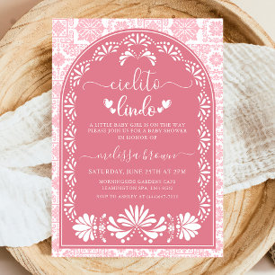 Invitation Baby shower Cielito Lindo Rose