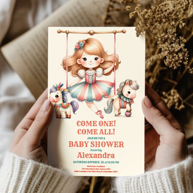 Invitation Baby shower cirque (Créateur téléchargé)