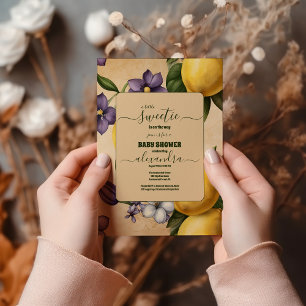 Invitation Baby shower citron