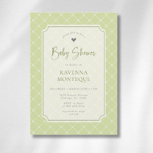Invitation Baby Shower Citron Diamant Fantaisiste