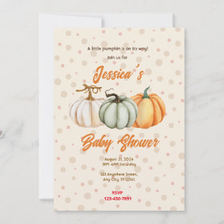 Invitation Baby shower citrouille