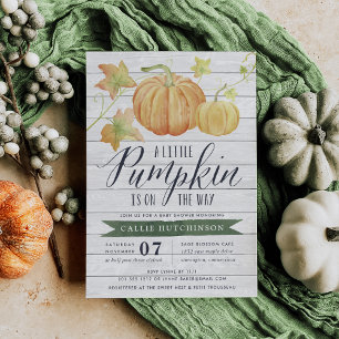 Invitation Baby shower Citrouille d'automne