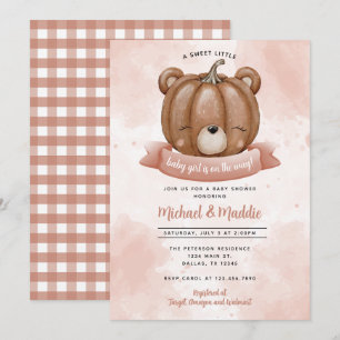 Invitation Baby shower Citrouille de la fille de W