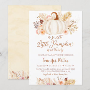 Invitation Baby shower Citrouille de la petite herbe de la Pa