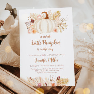 Invitation Baby shower Citrouille de la petite herbe de la Pa