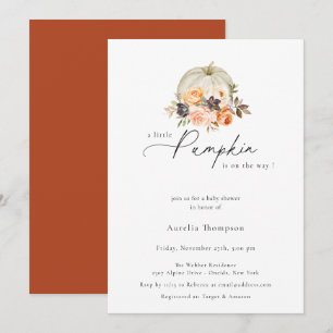 Invitation Baby shower Citrouille de la Terre d'automne