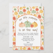 Baby Shower Citrouille et Gourde d'Automne