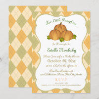 Baby shower citrouille Harlequin Gold Twins