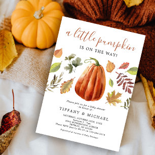 Invitation Baby shower Citrouille non sexiste