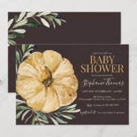 Baby shower Citrouille Rustic Automne