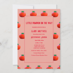 Invitation Baby shower Citrouille Sur La Route Automne Automn