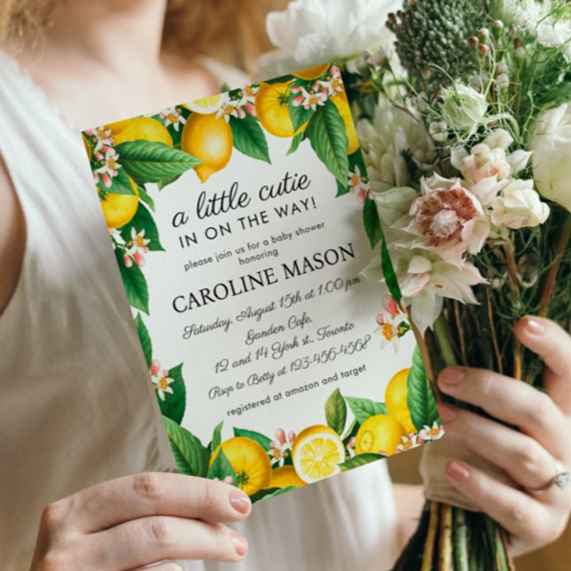Invitation Baby shower Citrus citron (Créateur téléchargé)