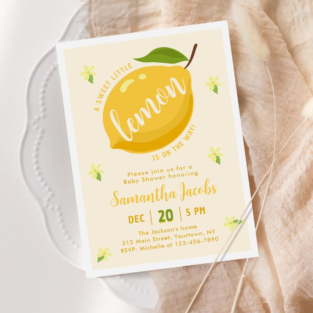 Invitation Baby shower Citrus Cute Lemon (Créateur téléchargé)