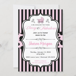Invitation Baby shower classe et sassy