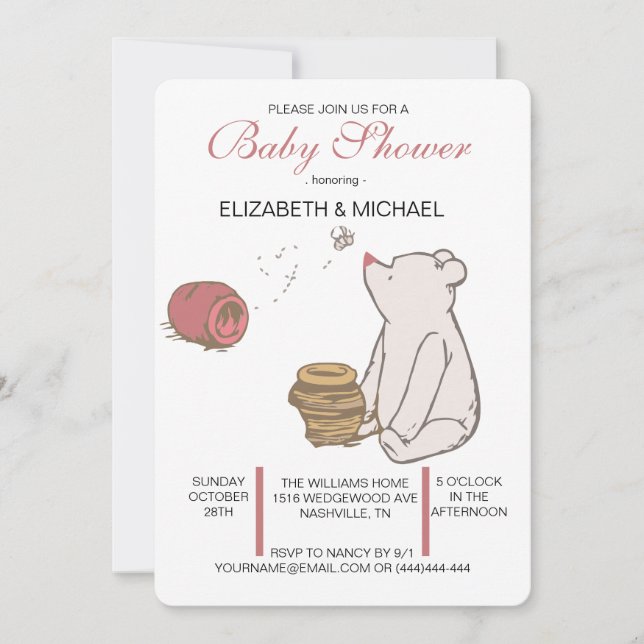 Invitation Baby shower classique (Devant)
