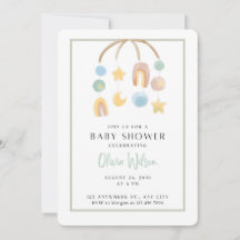 Invitation Baby shower classique