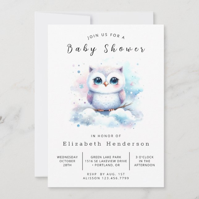 Invitation Baby shower classique personnalisé (Devant)