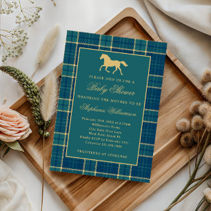 Invitation Baby-shower classique pour garçon sur le thème de 