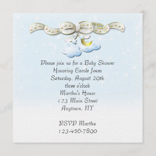 Invitation Baby Shower Clouds