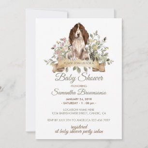Invitation Baby shower Cocker Spaniel Puppy
