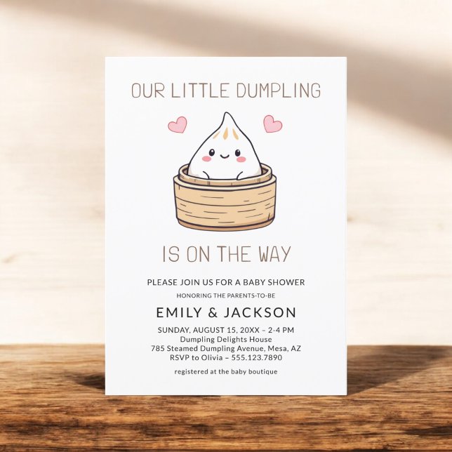 Invitation Baby shower Coeurs Doux (Créateur téléchargé)