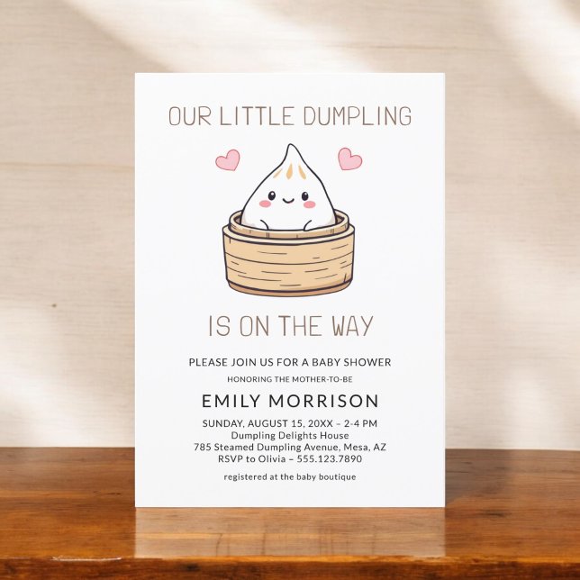 Invitation Baby shower Coeurs Doux (Créateur téléchargé)