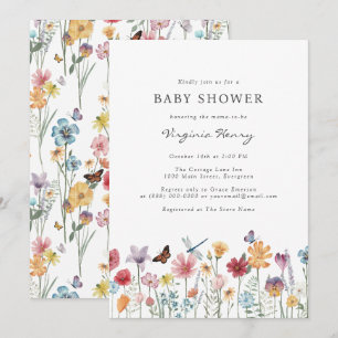 Invitation Baby shower colorée