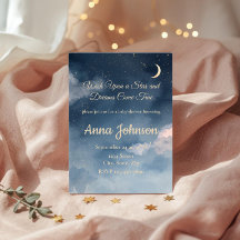 Invitation Baby Shower Constellation | Aquarelle