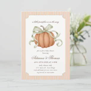 Invitation Baby Shower Coquette Arc-en-Ciel Citrouille