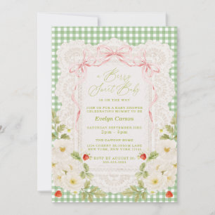 Invitation Baby Shower Coquette Dentelle Douce aux Fruits