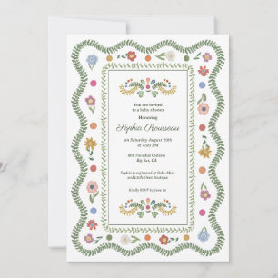 Invitation Baby shower Cottagecore