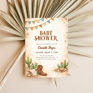 Invitation Baby Shower Country Western Rustique