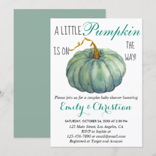Invitation Baby shower Couples Citrouilles