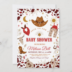 Invitation Baby Shower Cowboy Invitation Far West