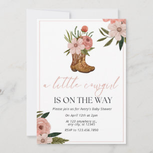 Invitation Baby shower Cowgirl