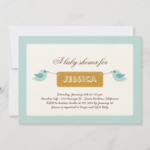 Invitation Baby shower Cute Blue sur Twitter