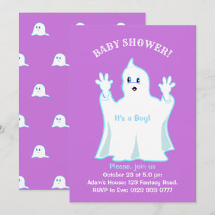 Invitation Baby shower Cute Ghost