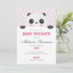Invitation Baby shower Cute Panda