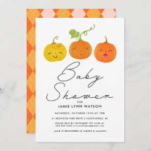 Invitation Baby shower   Cute Petit Citrouille